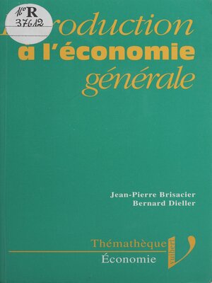 cover image of Introduction à l'économie générale